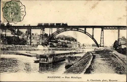 Ak Mayenne Stadt Frankreich, Pont Metallique