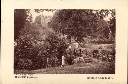 Ak Chailland Mayenne, Chateau et Moulin de Clivoy