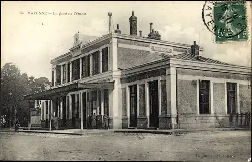 Ak Mayenne Stadt Frankreich, La Gare de l'Ouest