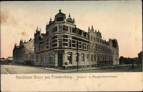 Ak Frankenberg an der Zschopau Sachsen, Gnauckstraße, Margarethenstraße