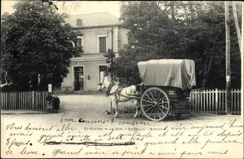 Ak Saint Chéron Essonne, La Gare