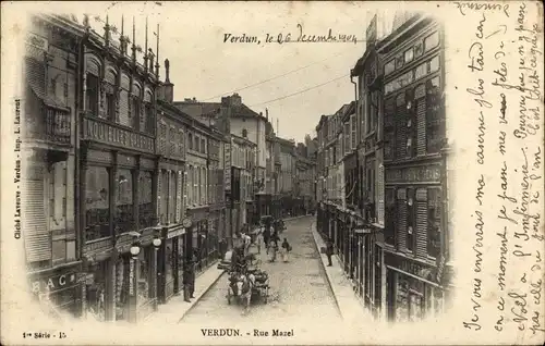 Ak Verdun Lothringen Meuse, Rue Mazel