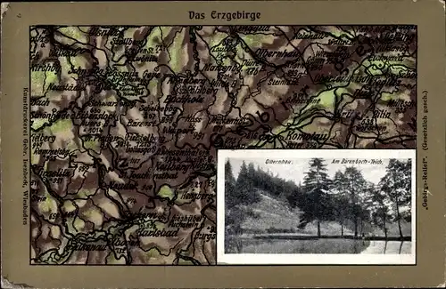 Landkarten Ak Olbernhau im Erzgebirge, Am Bärenbach Teich