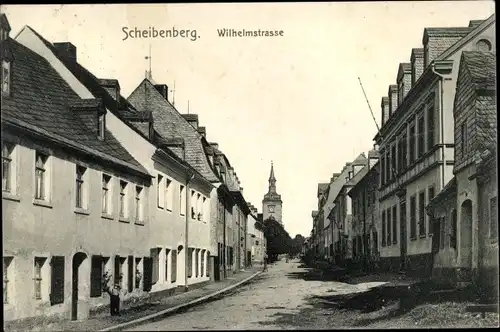 Ak Scheibenberg im Erzgebirge, Wilhelmstraße