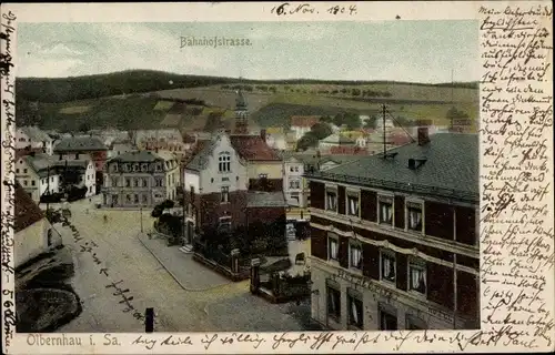 Ak Olbernhau im Erzgebirge, Bahnhofstraße