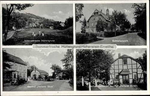 Ak Hüttengrund Hohenstein Ernstthal in Sachsen, Bethlehemstift, Gasthof Heiterer Blick