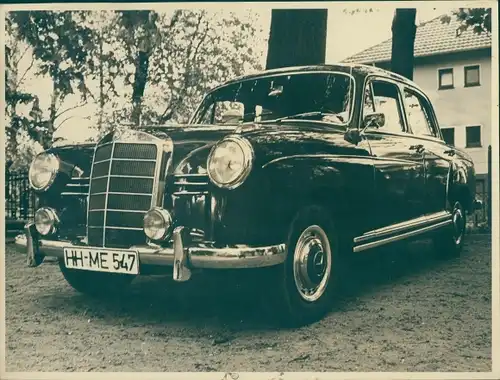 Foto Automobil, Frontalansicht, KFZ Kennzeichen HH ME 547, Heinrich Dethloff, Hamburg Altona