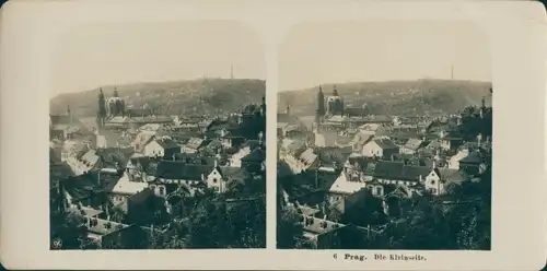 Stereo Foto Praha Prag, Die Kleinseite, Stadtansicht