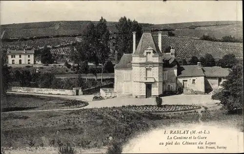 Ak Rablay Maine-et-Loire, La Cantine et la Gare