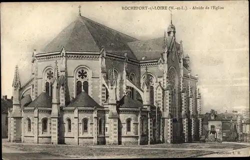 Ak Rochefort sur Loire Maine et Loire, Abside de l'Eglise