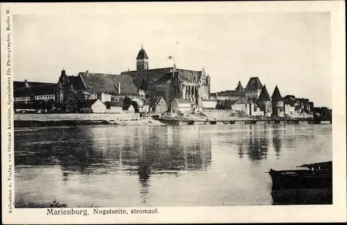 Ak Malbork Marienburg Westpreußen, Nogatseite