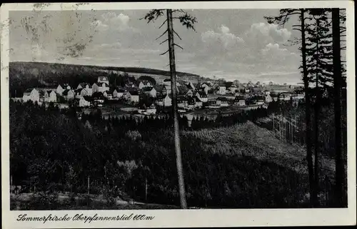Ak Oberpfannenstiel Lauter Bernsbach im Erzgebirge Sachsen, Gesamtansicht