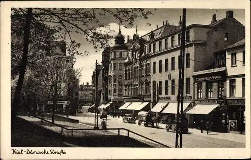 Ak Kiel in Schleswig Holstein, Dänische Straße, Geschäfte