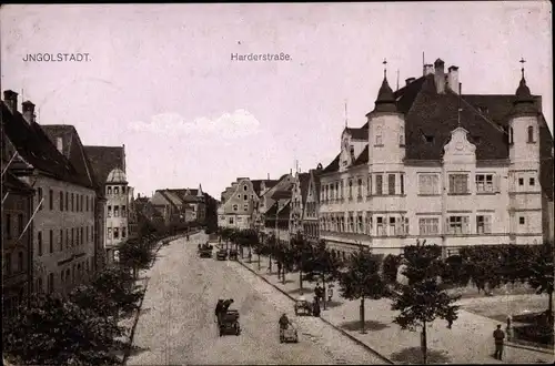Ak Ingolstadt an der Donau Oberbayern, Harderstraße