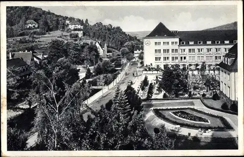 Ak Oberschlema Bad Schlema im Erzgebirge Sachsen, Blick zum Kurhotel