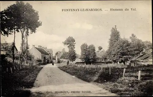 Ak Fontenay le Marmion Calvados, Hameau du Val