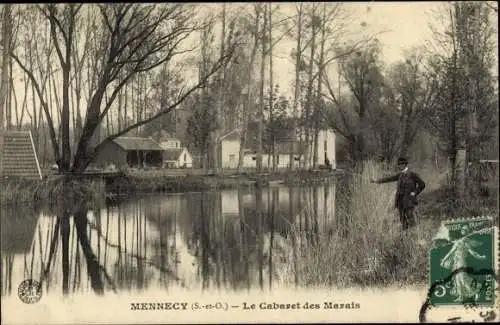 Ak Mennecy Essonne, Le Cabaret des Marais