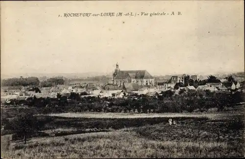 Ak Rochefort sur Loire Maine et Loire, Vue générale