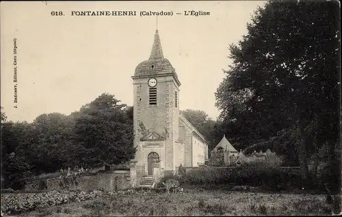 Ak Fontaine Henry Calvados, L'Eglise