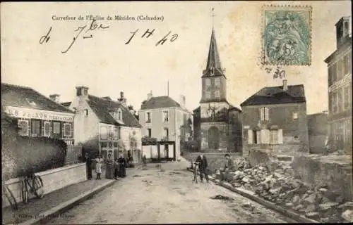 Ak Mézidon Calvados, Carrefour de l'Eglise