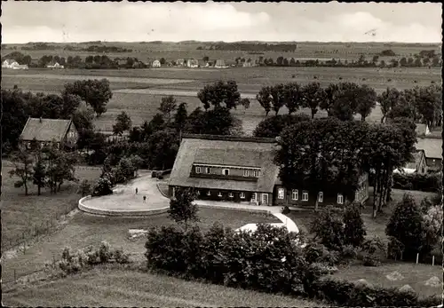 Ak Nordseebad Wremen Wurster Nordseeküste, Fliegeraufnahme, Jugendherberge Marschenhof