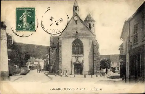 Ak Marcoussis Essonne, L'Eglise