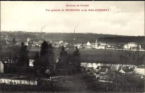 Ak Morsang Essonne, Vue generale de Morsang et du Bas Coudray