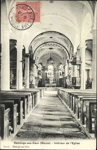 Ak Demange aux Eaux Meuse, Interieur de l'Eglise