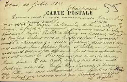 Ak Etain Meuse, Eglise, Le Clocher, Ruine