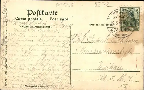 Ak Gersdorf Hohenstein Ernstthal in Sachsen, Rathaus, Postamt