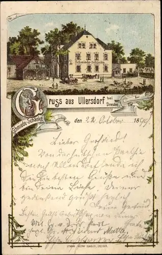 Litho Ullersdorf Radeberg in Sachsen, Schmiedeschänke