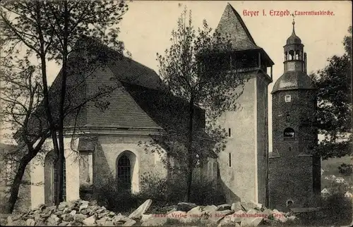 Ak Geyer im Erzgebirge Sachsen, Laurentiuskirche