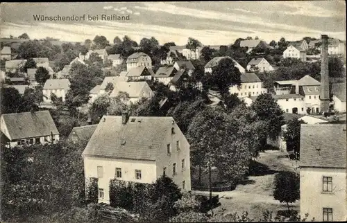 Ak Wünschendorf Lengefeld im Erzgebirge Sachsen, Blick auf den Ort