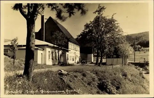 Foto Ak Rehefeld Zaunhaus Altenberg im Erzgebirge, Biedermanns Gasthof