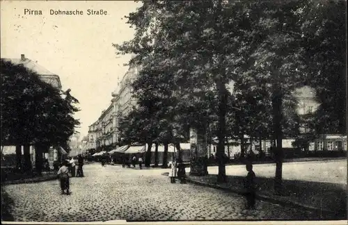 Ak Pirna an der Elbe, Dohnasche Straße