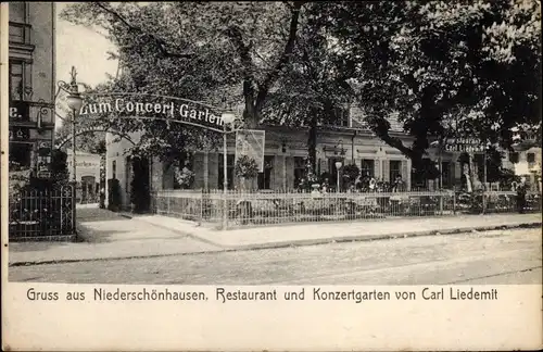 Ak Berlin Pankow Niederschönhausen, Restaurant und Konzertgarten
