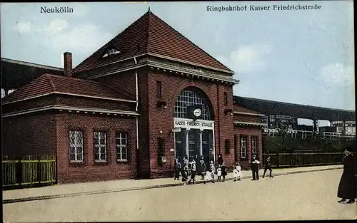 Ak Berlin Neukölln, Ringbahnhof Kaiser Friedrichstraße, Sonnenallee