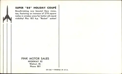 Ak Super 88 Holiday Coupe, Fink Motor Sales Walnut Illinois