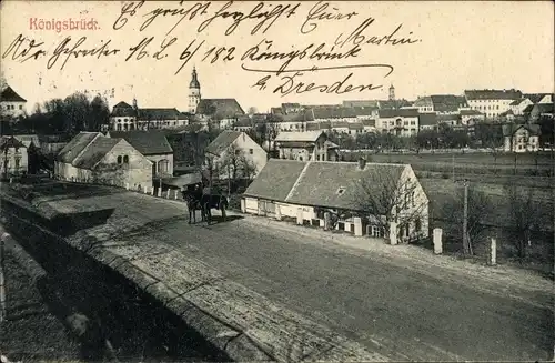 Ak Königsbrück in der Oberlausitz, Stadtpanorama