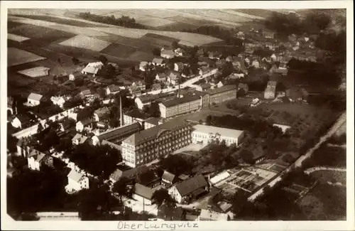 Ak Oberlungwitz in Sachsen, Blick auf den Ort, Fliegeraufnahme 