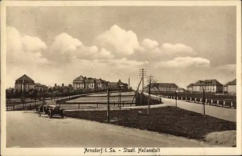 Ak Arnsdorf Sachsen, Staatliche Heilanstalt