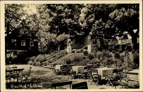 Ak Lübau Rabenau Erzgebirge, Gasthof, Terrasse