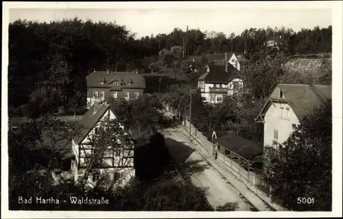 Ak Hartha Hintergersdorf Tharandt im Erzgebirge, Waldstraße