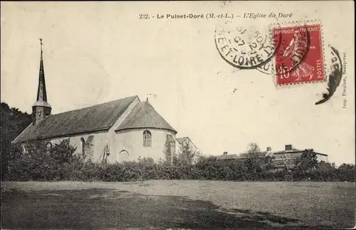 Ak Le Puiset Doré Maine et Loire, L'Eglise du Dore