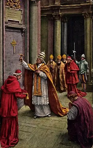 Künstler Ak Papst Pius XI., Achille Ambrogio Damiano Ratti