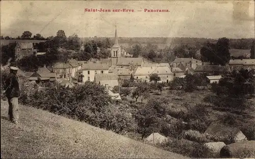 Ak Saint Jean sur Erve Mayenne, Panorama