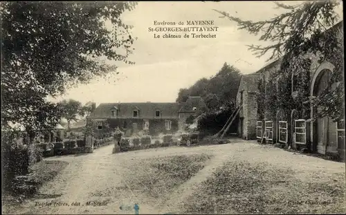 Ak Saint Georges Buttavent Mayenne, Le chateau de Torbechet