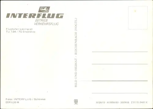 Ak Leningrad Sankt Petersburg Russland, Tupolew Tu-134, Flughafen, Interflug, Aeroflot