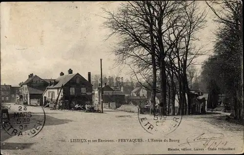 Ak Fervaques Calvados, L'Entree du Bourg