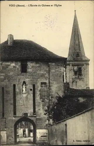 Ak Void Meuse, L'Entree du Chateau et l'Eglise